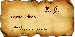 Magda János névjegykártya